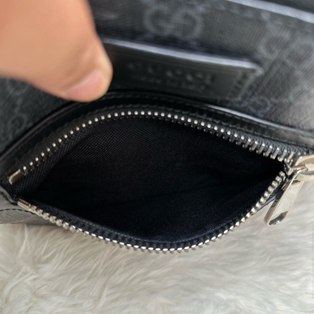 Gucci Messenger Bag Black/Gray Canvas - Picture 11 of 16